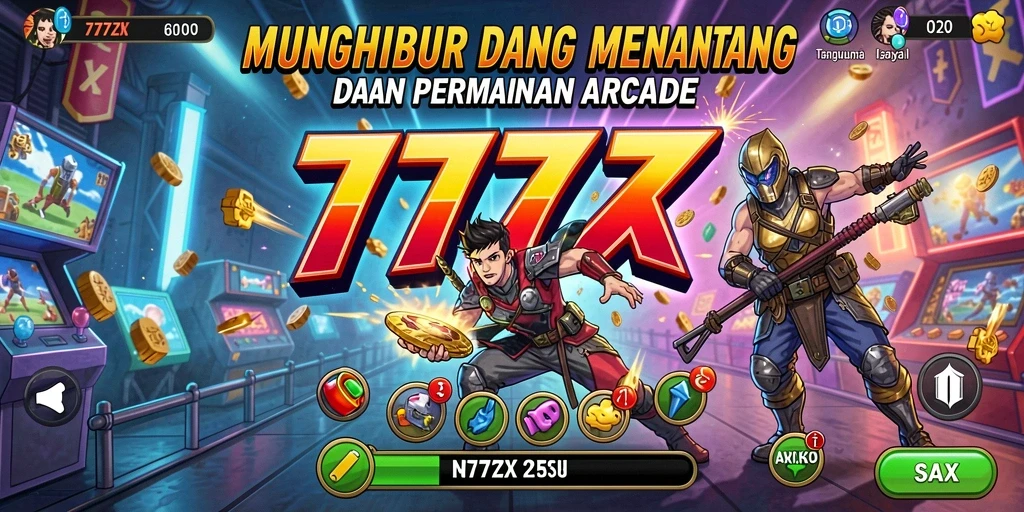 Screenshot menampilkan aksi seru dalam permainan arcade 777ZX.