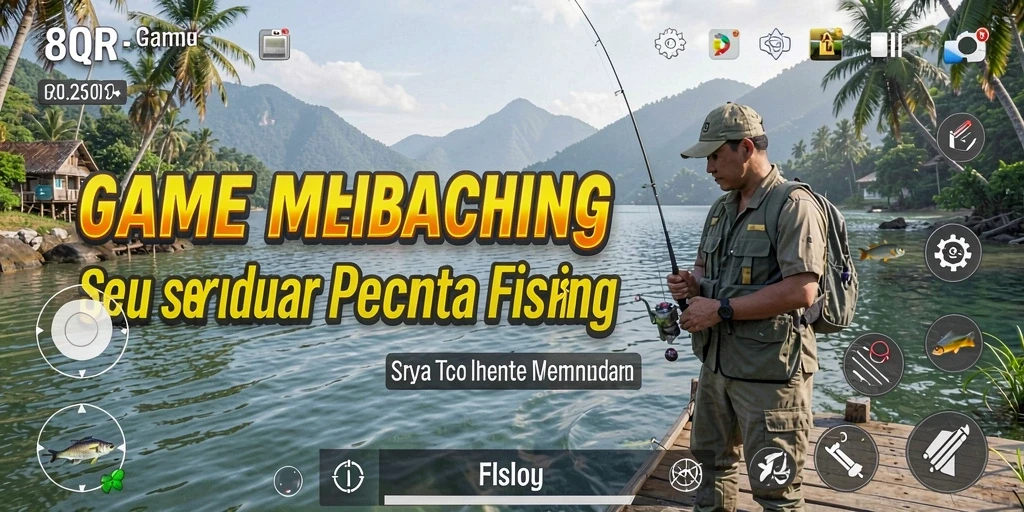 Gameplay 8QR dengan pengalaman memancing yang mendebarkan.