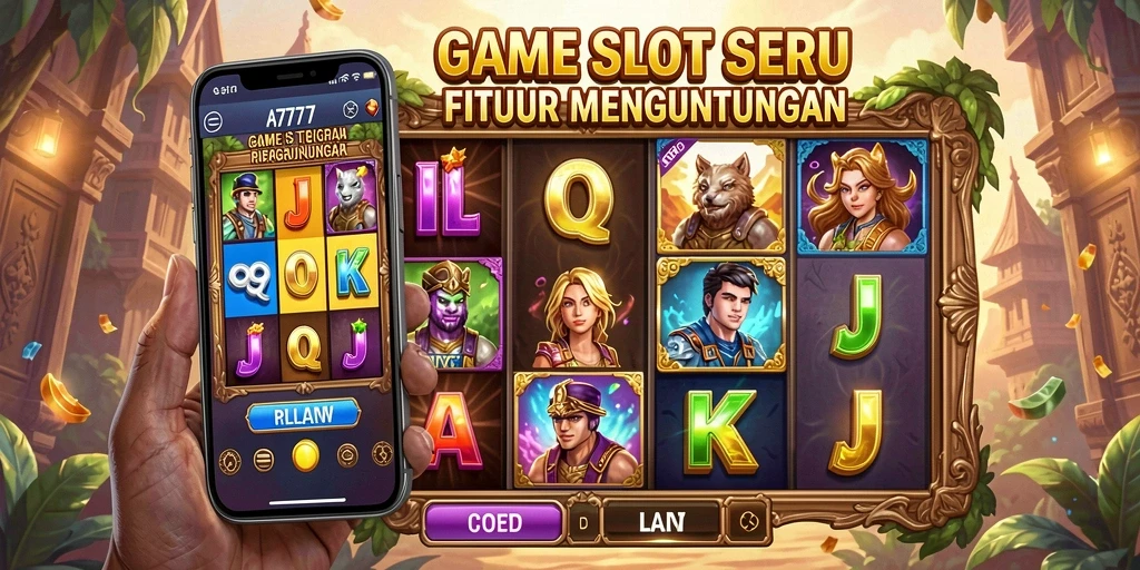 Gameplay A7777 yang menarik dan penuh warna saat berputar.