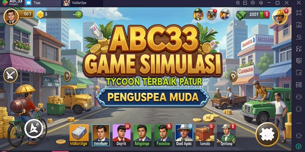 Tampilan gameplay <strong>ABC33</strong> yang menarik dan penuh tantangan bisnis.