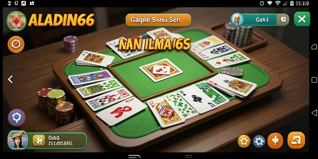Tampilan gameplay seru dari ALADIN66 saat bermain Gaple.