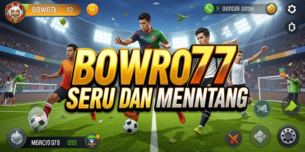 Screenshot utama BOWO77 menampilkan momen menegangkan dari pertandingan olahraga.