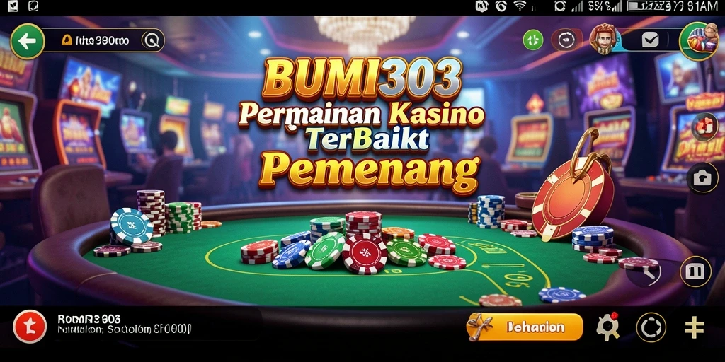 Gameplay mendebarkan di BUMI303 dengan berbagai permainan kasino.