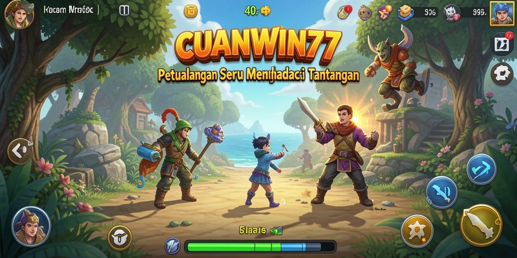 Screenshot gameplay CUANWIN77 menampilkan petualangan seru yang menantang.