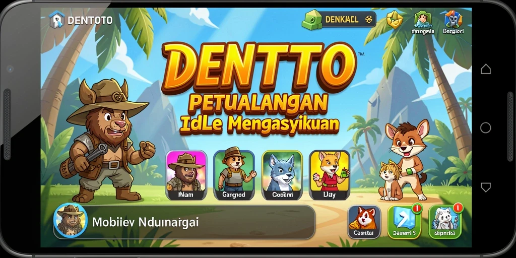 Gambar menampilkan gameplay DENTOTO dalam suasana santai dan menghibur.