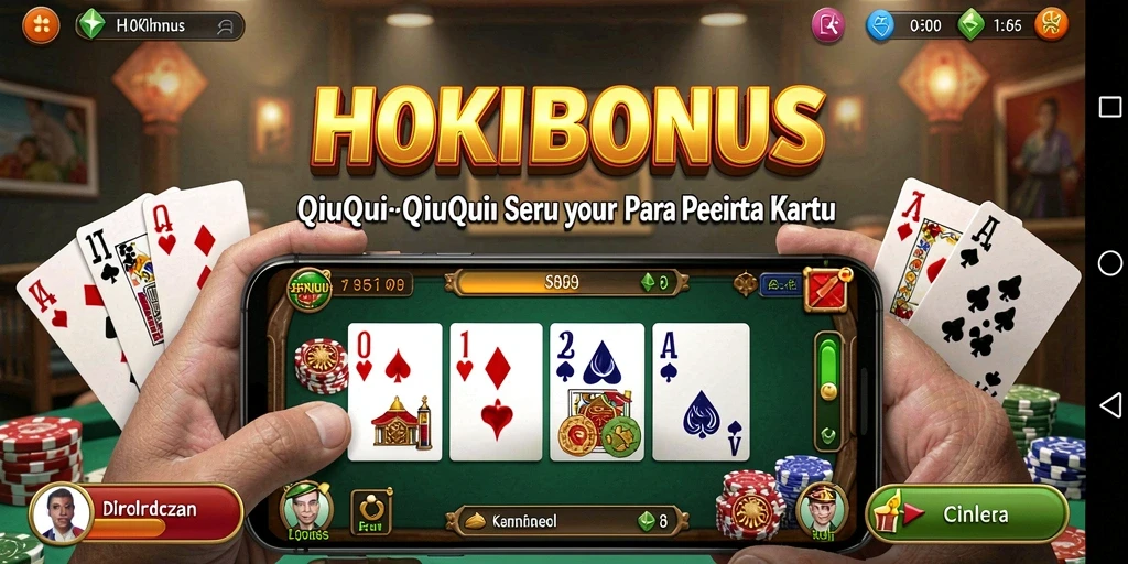 Tampilan menarik dan seru dari game QiuQiu HOKIBONUS.