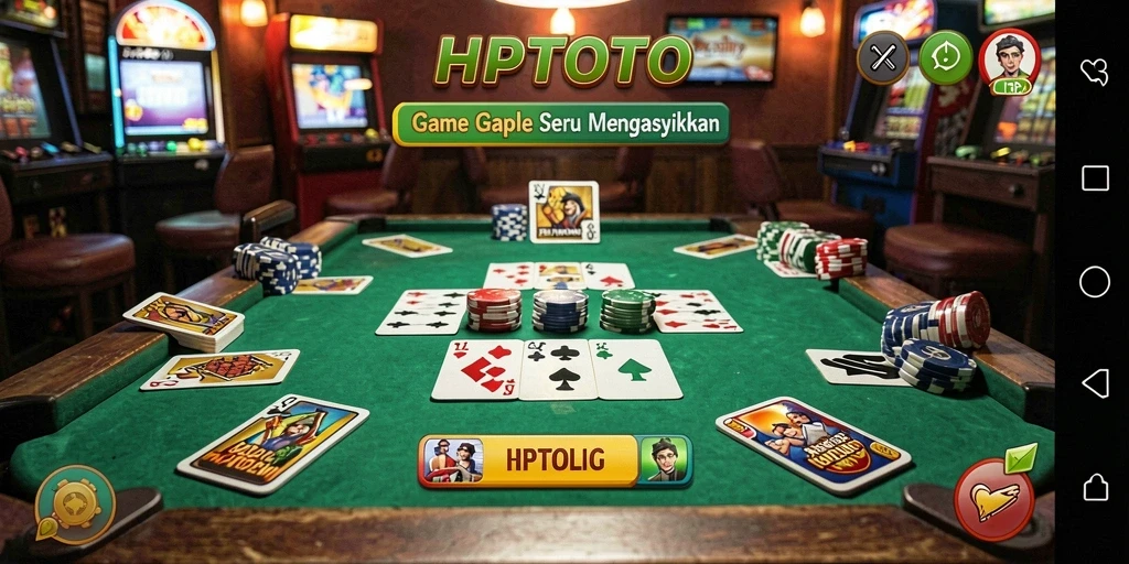 Tampilan grafis HPTOTO yang menarik saat bermain Gaple.