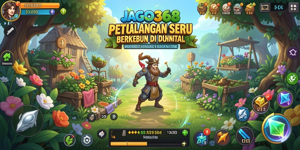 Tangkapan layar JAGO368 menampilkan aktivitas berkebun yang mendebarkan dan berwarna-warni.