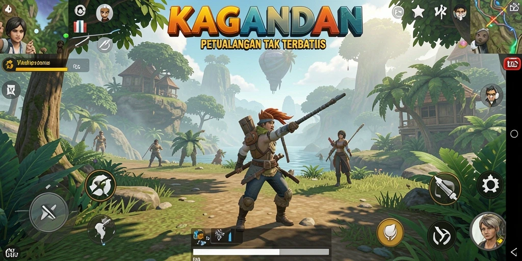 Tampilan gameplay KAGANDAN dalam dunia terbuka yang luas.