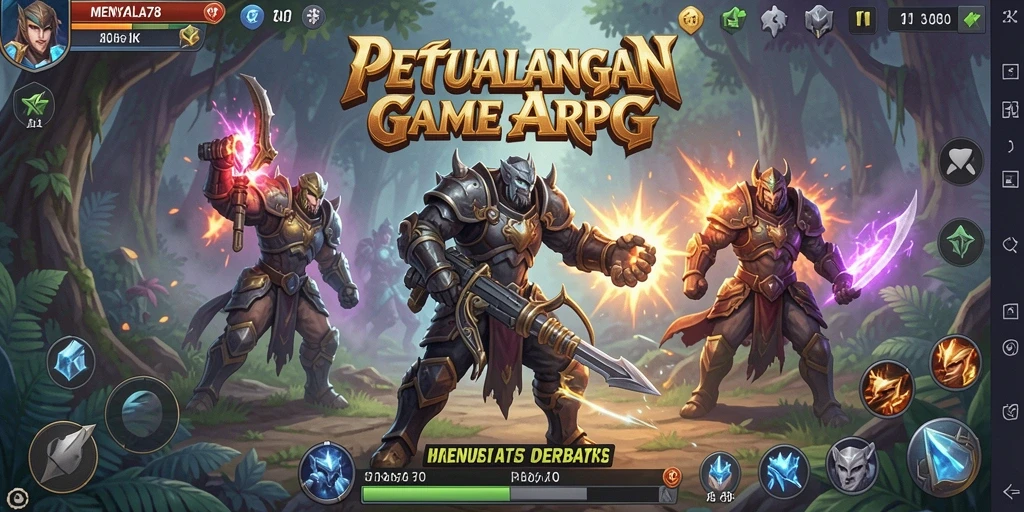 Tampilan aksi seru dalam permainan ARPG MENYALA78.