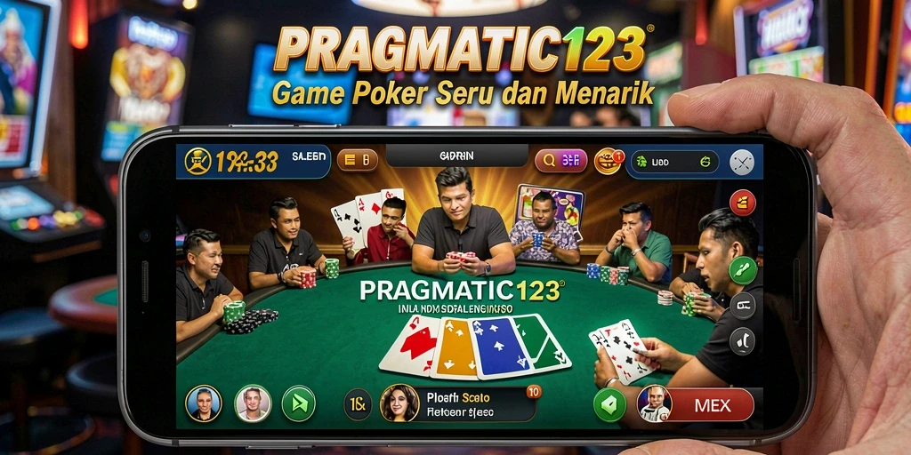 Tampilan gameplay poker yang mendebarkan dan interaktif.