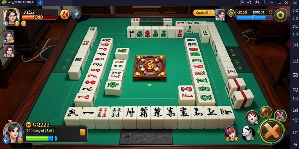 Screenshot gameplay Mahjong QQ222 yang menarik dan interaktif.