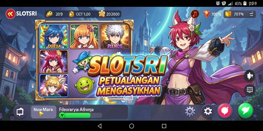 Tampilan gameplay SLOTSRI yang memukau dan penuh aksi anime.