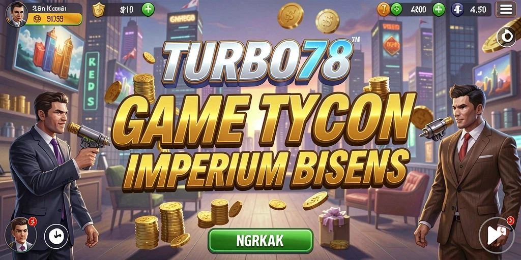 Gameplay seru dari TURBO78 yang menggambarkan manajemen bisnis.