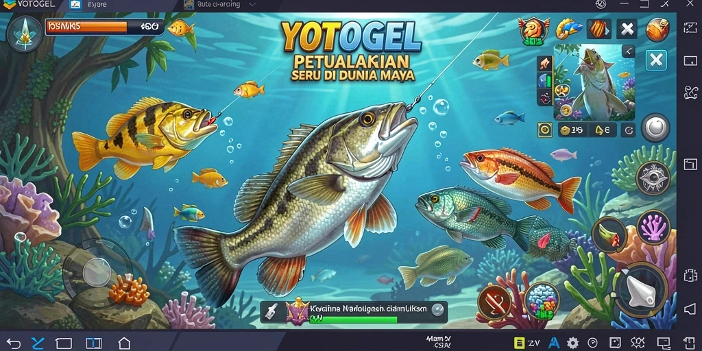Screenshot YOTOGEL menampilkan aksi memancing yang mendebarkan.